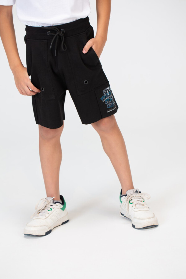 Boys Milton Short With Elastic Waistband And Front And Back Pockets