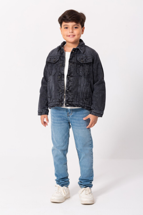 L’Appartement Boys denim Jacket KIDS BLUE PATHE DENIM JACKET | PSYCHO BUNNY