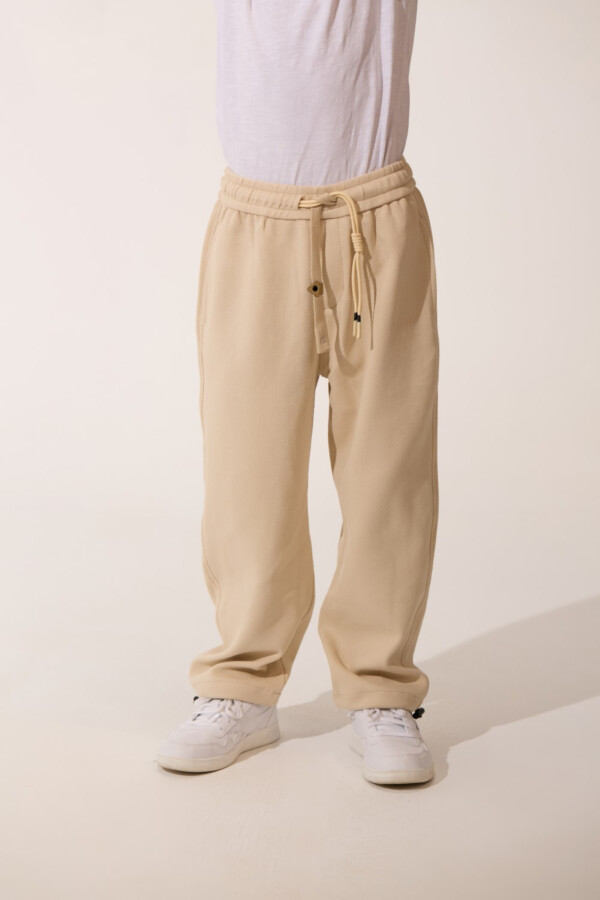 Boy's Milton Wide Leg Basic Comfort Fit Drawstring Sweatpants