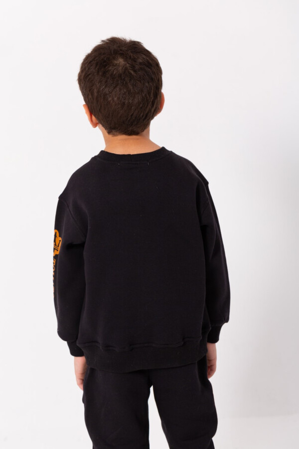 Boy's Padded Front & Sleeves Printed Made Of Comfort Melton Training Suit