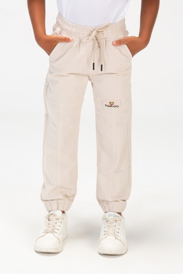 بنطلون أولادي شروال جبردين بأستك من الوسط وطباعة توميتو من الأمام