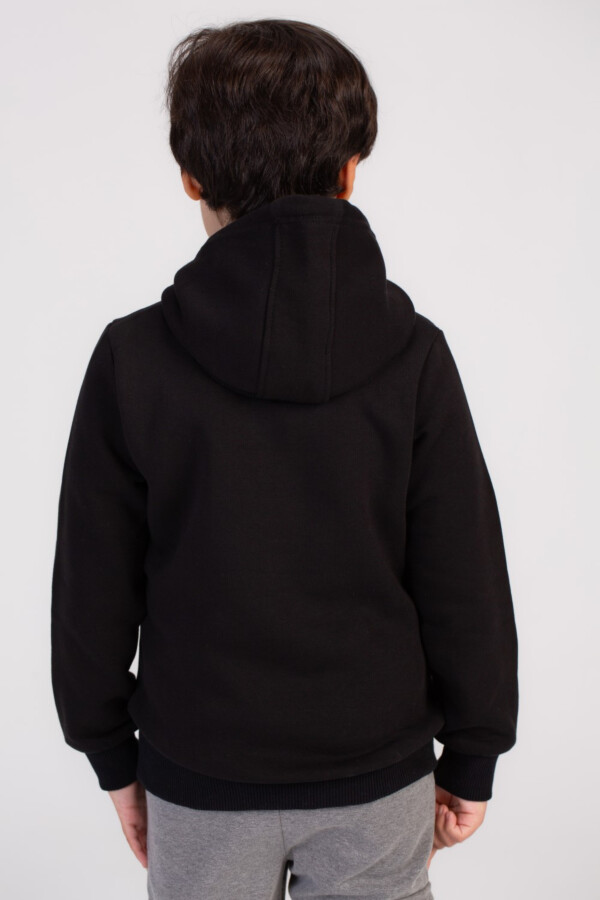 Boy's Hoodie Front Printed Hooded Comfort Melton Padded Sweatshirt Perfect For Chilly Days