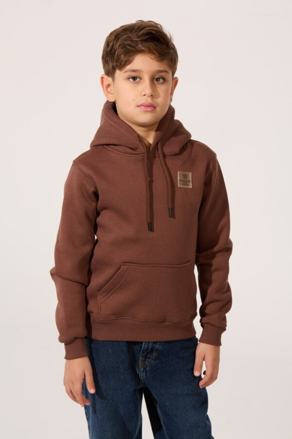 سويت شيرت هودي أولادي توميتو سليم فيت بأكمام طويلة وجيب كانجارو أمامي