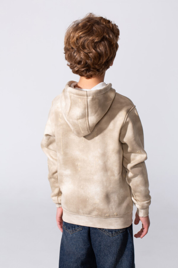 Boy's Tie Dye Slim Fit Hoodie Sweatshirt With A Modern Design And Long Sleeves