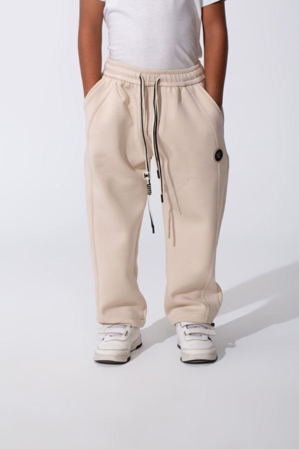 Boy's Tomato Oversized Sweatpants With Drawstring Waist And Pockets