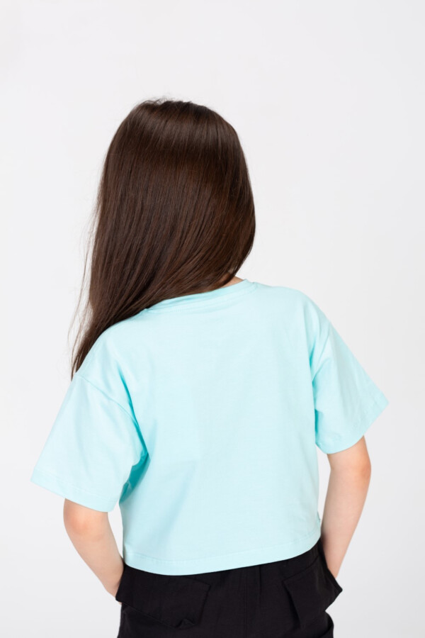 تيشيرت بناتي سمايلي فيس قصير بأكمام قصيرة واسعة