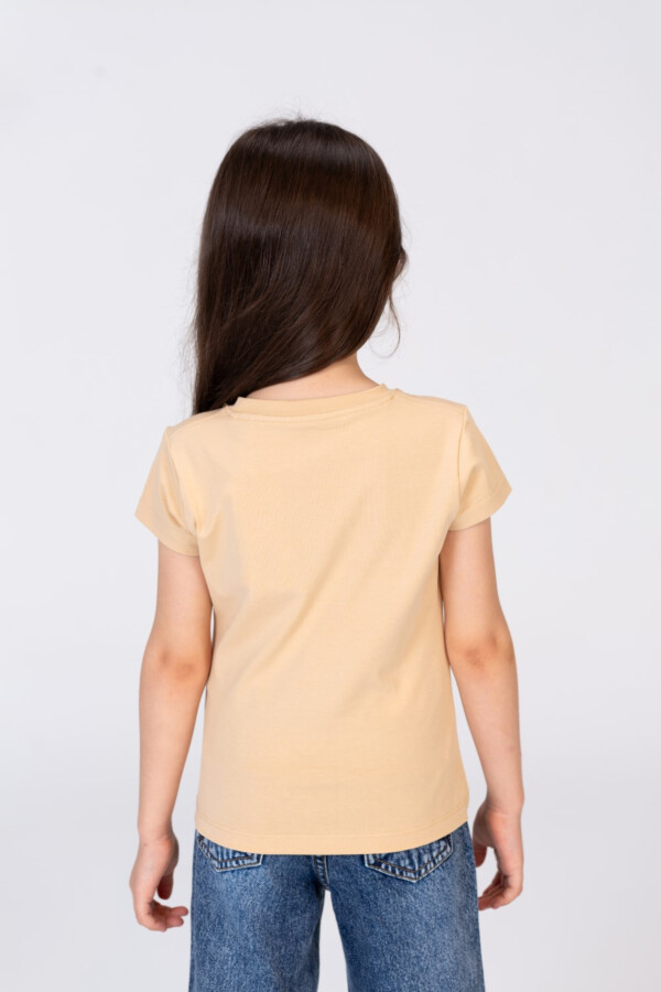 تيشرت أطفال بناتي مطبوع بخامة مريحة عملي