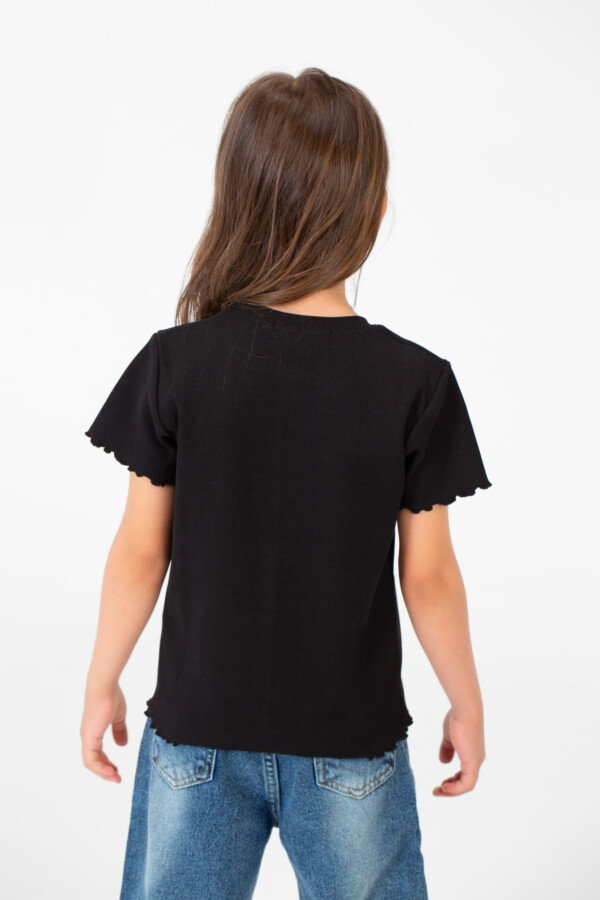 تيشرت بناتي صيفي مريح نصف كم بياقة دائرية تصميم عصري