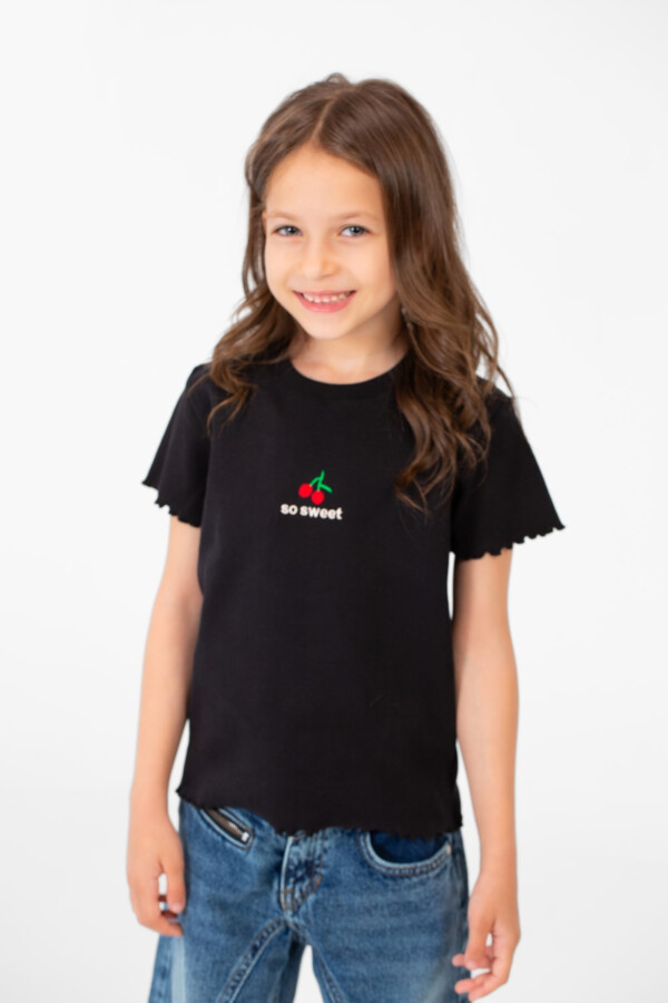 تيشرت بناتي صيفي مريح نصف كم بياقة دائرية تصميم عصري