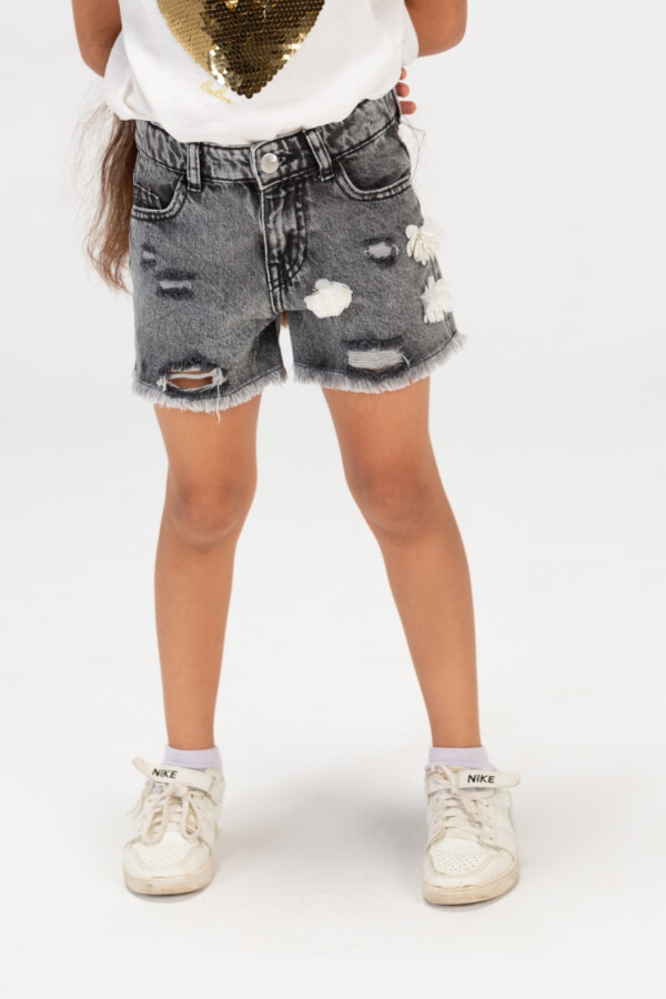 Girls Slouchy Five Pockets Denim Cuting Shorts