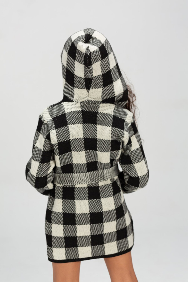 أوت فت بناتي بأكمام طويلة سادة برقبة عالية كاروهات من الصوف الناعم