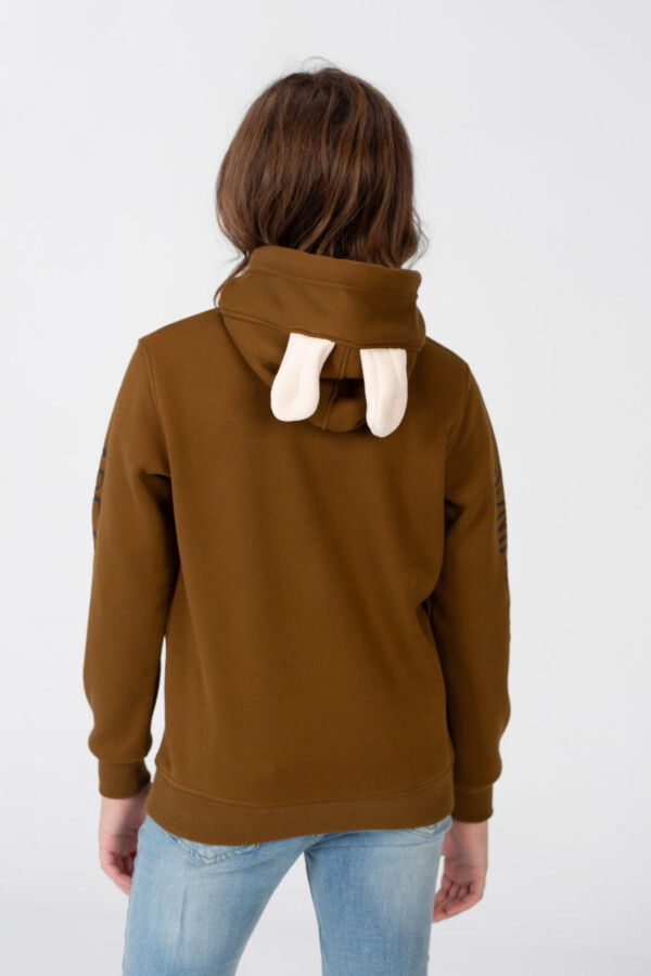 سويت شيرت بناتي بطبعة نص من الكتاف وكابيشوه