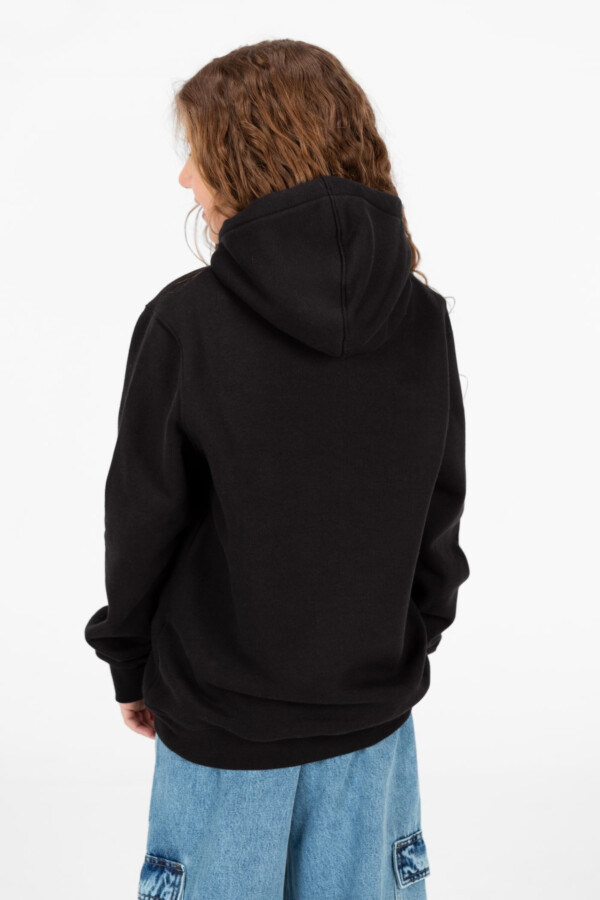 سويت شيرت هودي بناتي بطبعة أمامية وجيب كنجارو