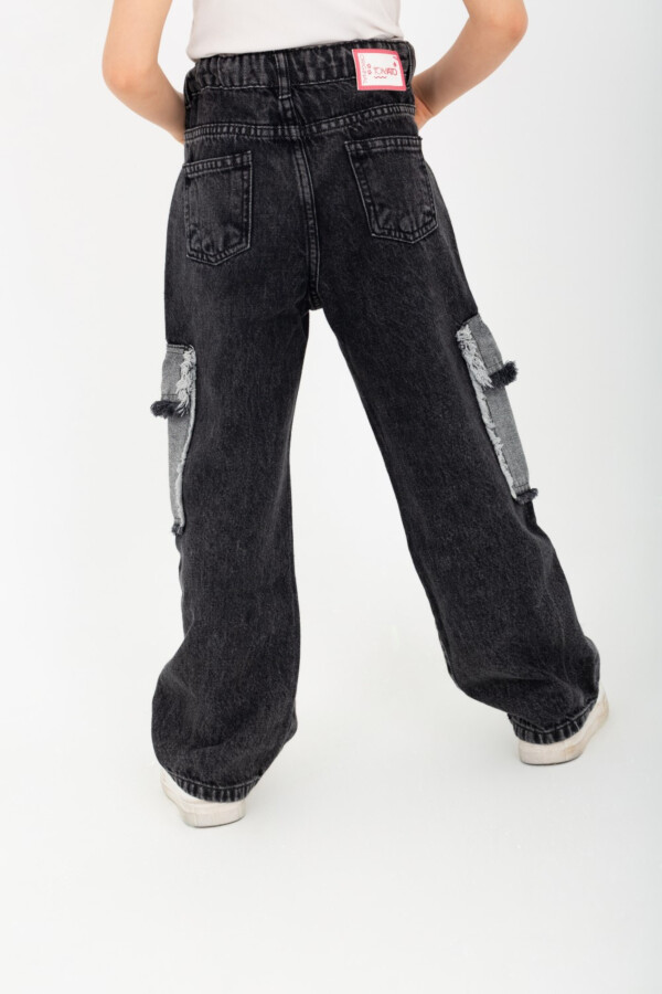 Girls' Wide Leg Jeans Pants With Front And Back Pockets In A Unique Cut