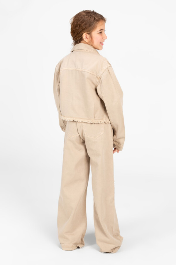 طقم أوتفيت جاكيت وبنطلون بناتي جينز سلاوشي عصري