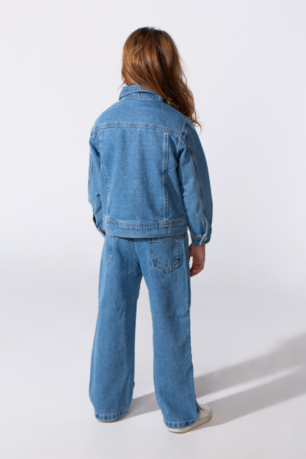 Girl's Slim Fit Denim Basic Modern Outfit