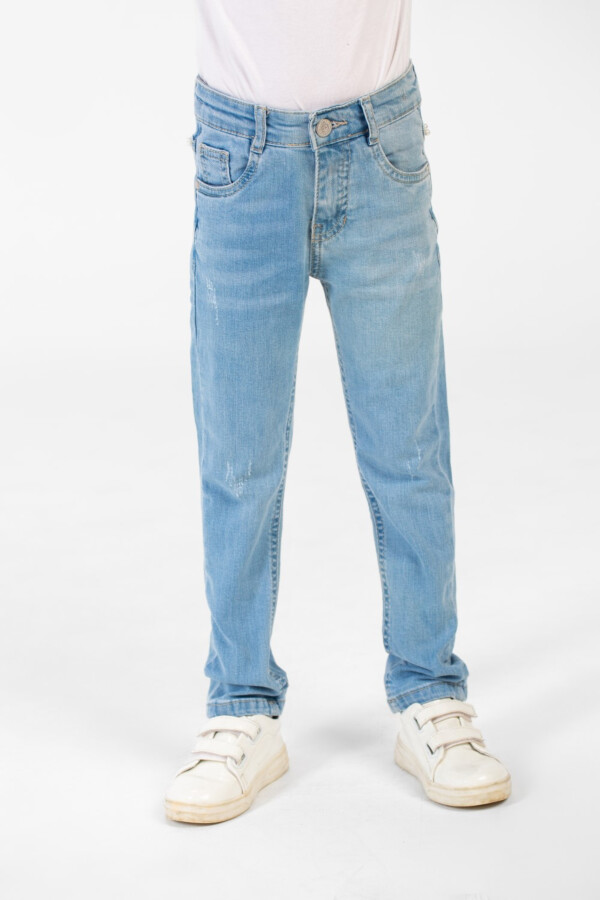 بنطلون جينز بناتي ليزر بخمسة جيوب بولين بقصة عصرية مريحة