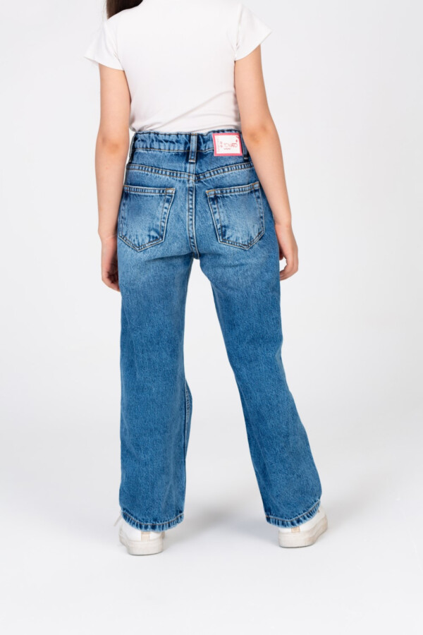 Girls Ripped Jeans Wide Leg Trouser