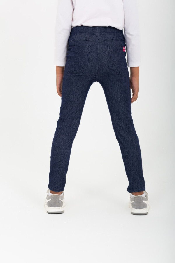 Girl's Long Leggings Navy With Unique Cut
