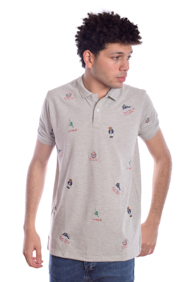 Mens Slim Fit Polo Trico T-Shirt With Zip Up Collar And