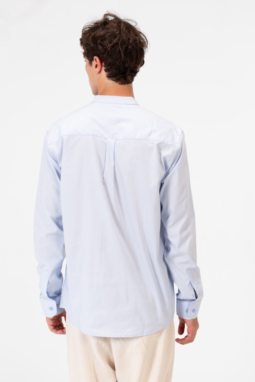 Men's Basic Slim Fit Long Sleeve Crew Neck Basic Colors Shirt