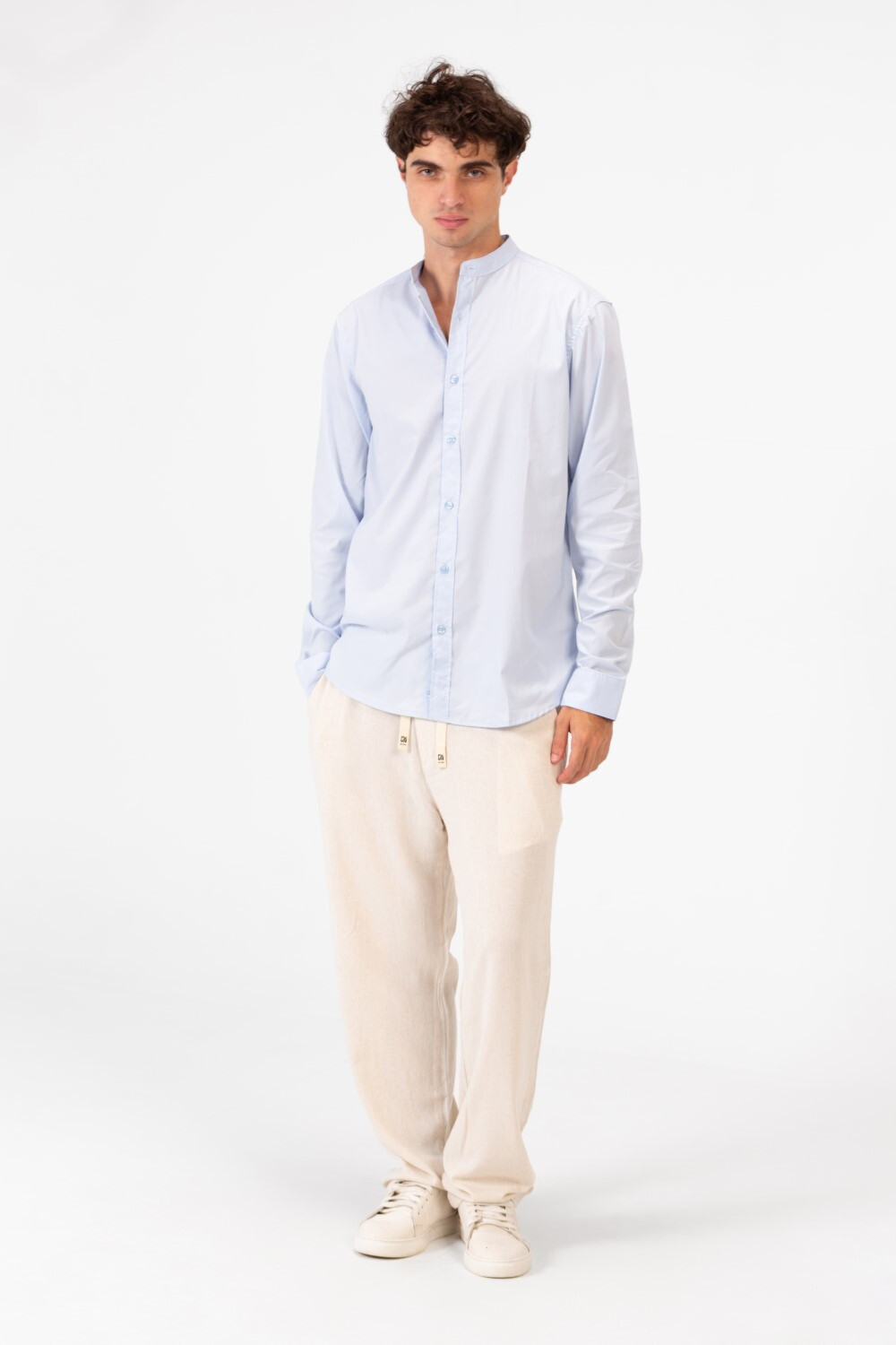 Men's Basic Slim Fit Long Sleeve Crew Neck Basic Colors Shirt