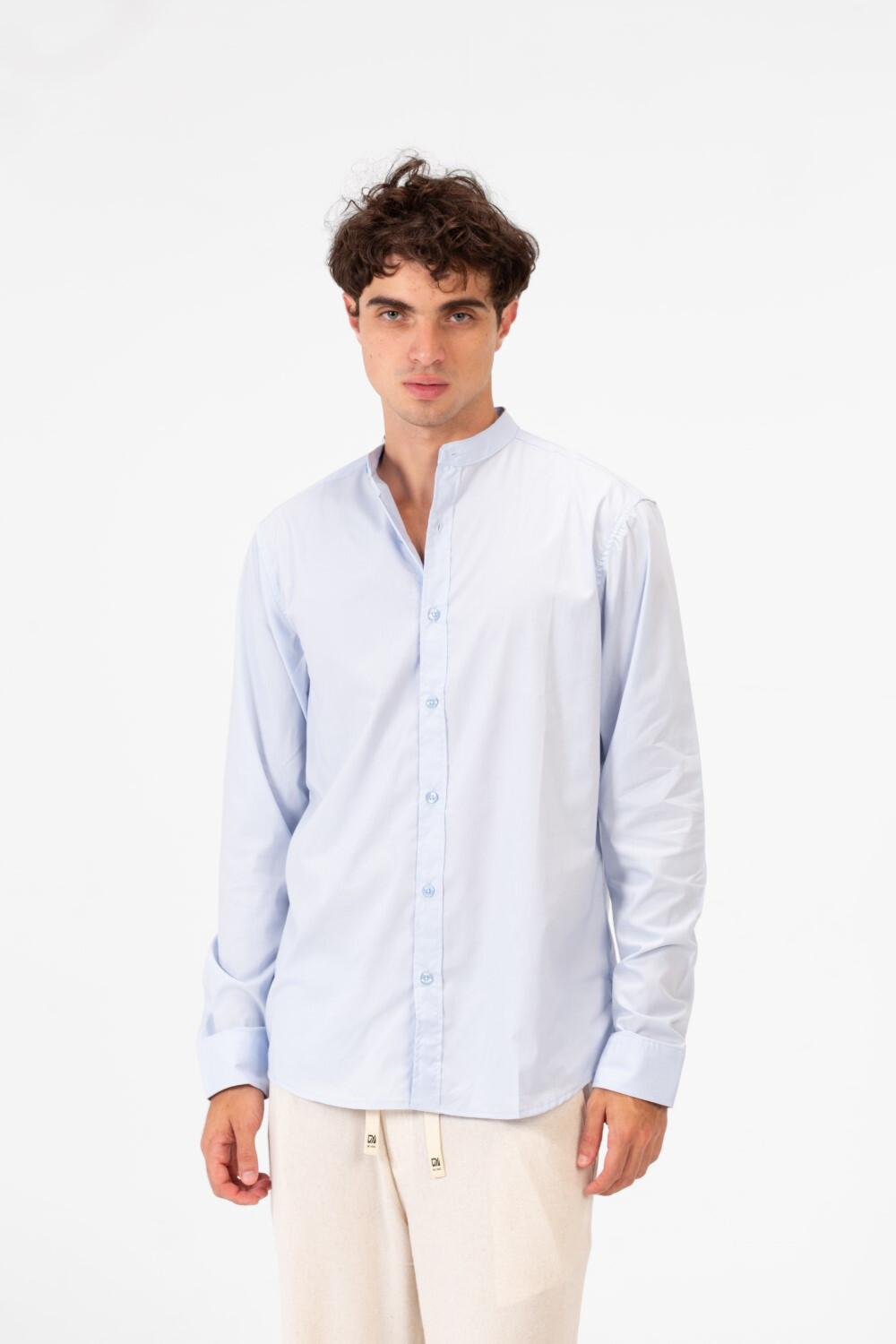 Men's Basic Slim Fit Long Sleeve Crew Neck Basic Colors Shirt