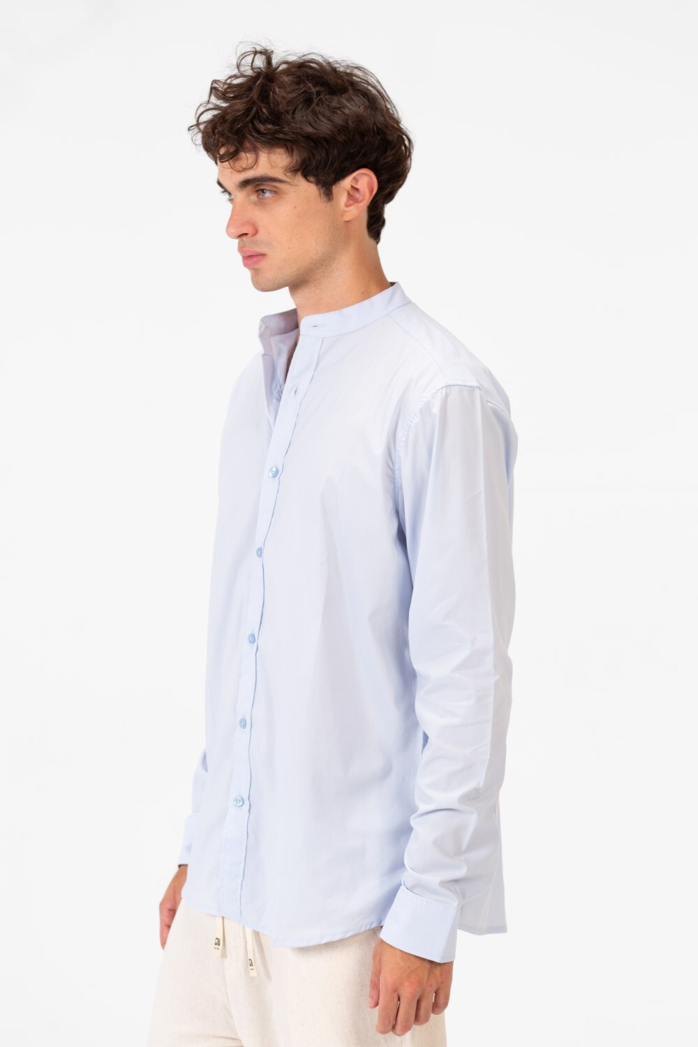 Men's Basic Slim Fit Long Sleeve Crew Neck Basic Colors Shirt