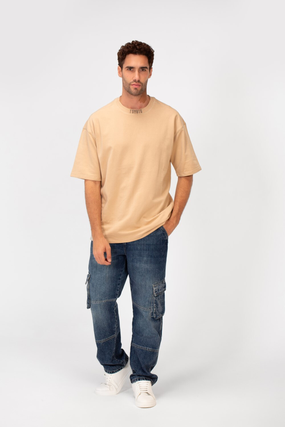 Men's Crew Neck Tomato Print Short Sleeves Basic Oversized Summer Melton T-Shirt