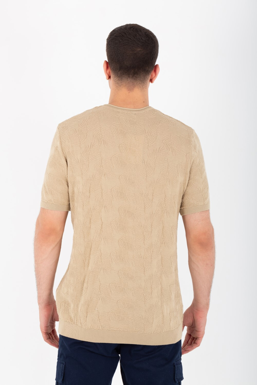 Mens Round Basic Plain Slim Fit Short Sleeve T-Shirt