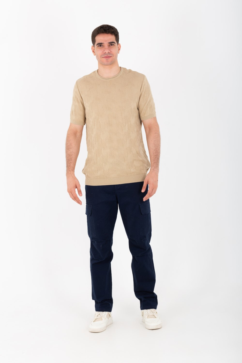 Mens Round Basic Plain Slim Fit Short Sleeve T-Shirt
