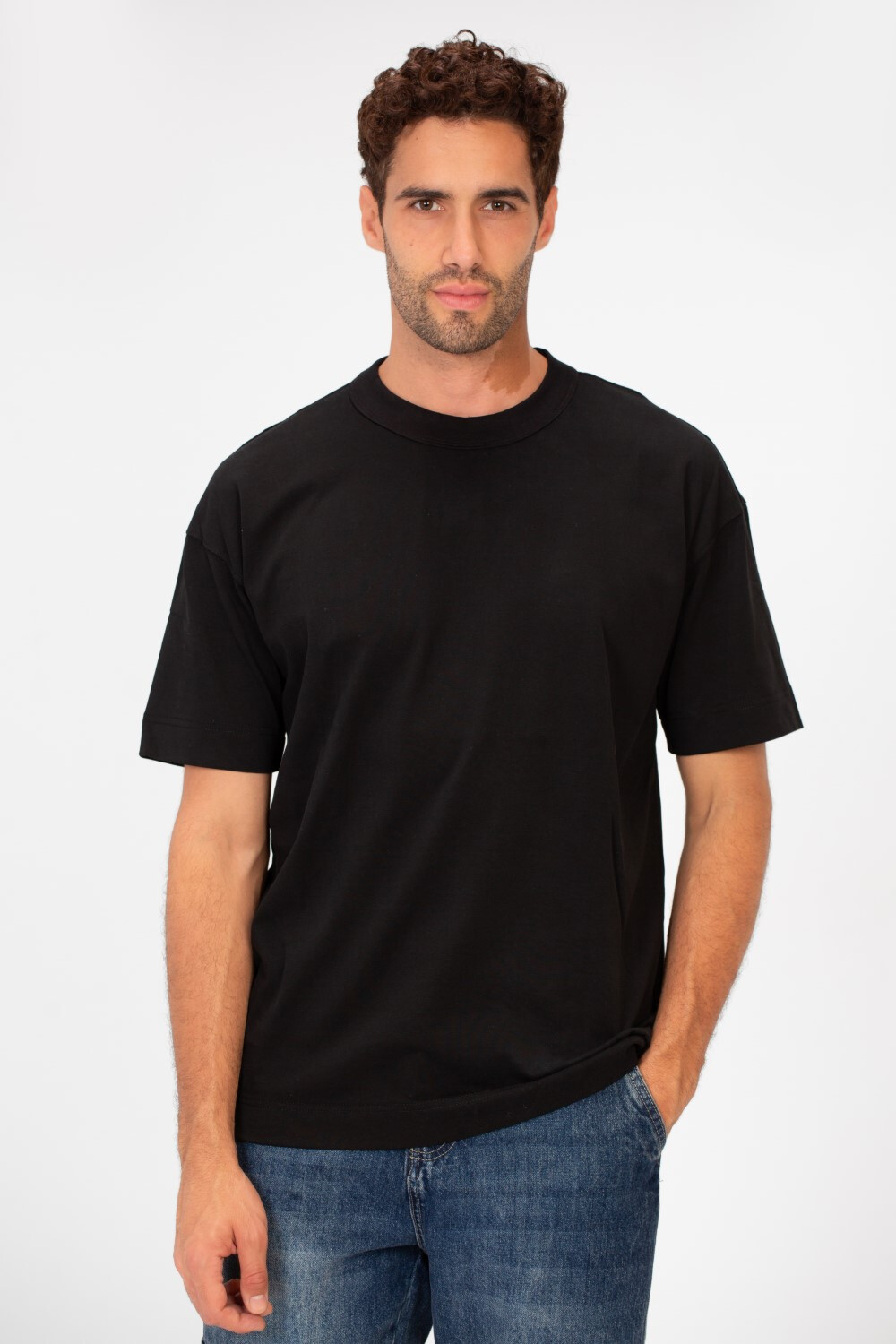 Men's Basic Plain Regular Fit High Quality Short Sleeve Round Neck T-Shirt