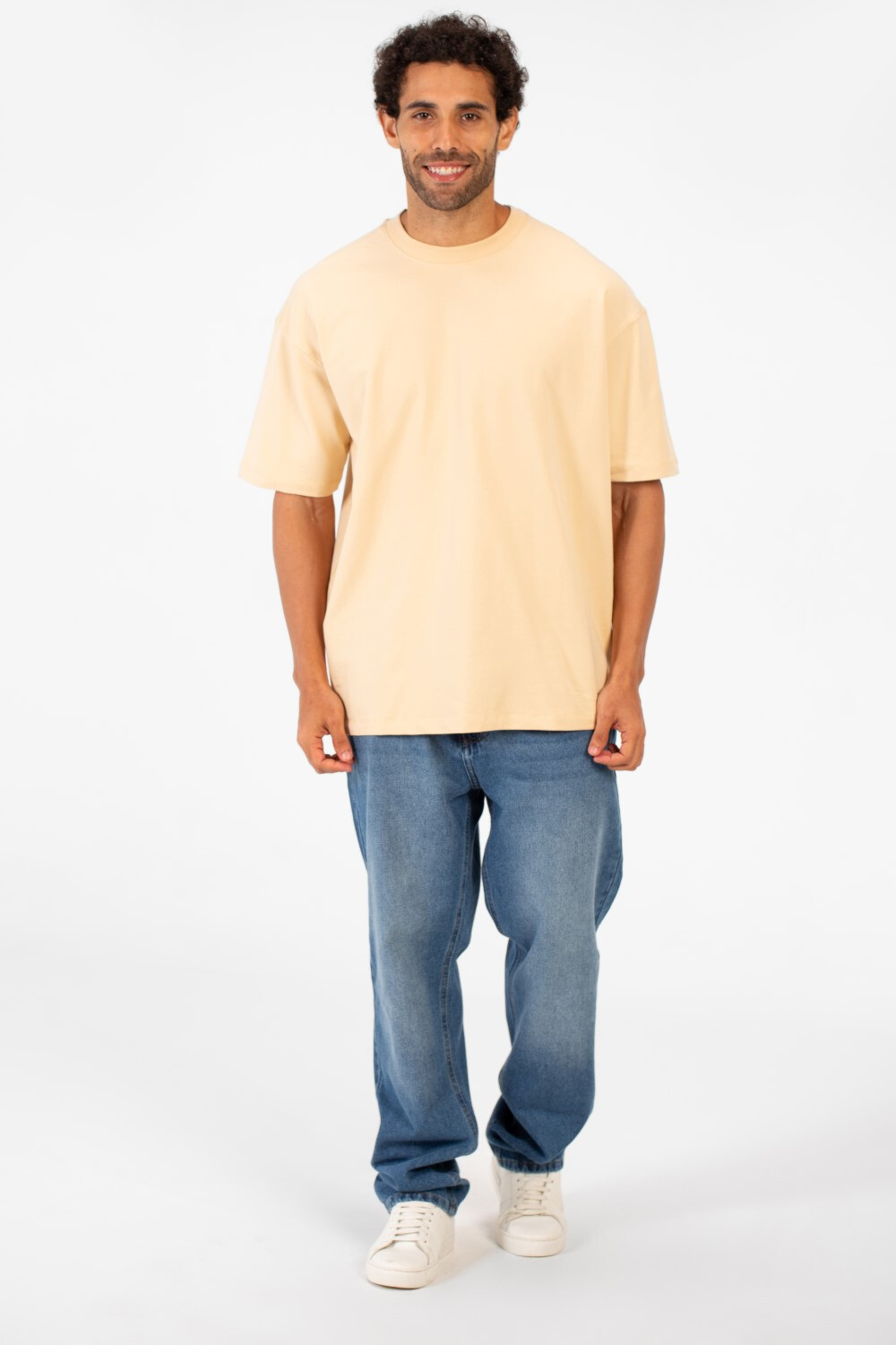 Men's Basic Round Neck Half Sleeve Summer Melton Regular Fit T-Shirt