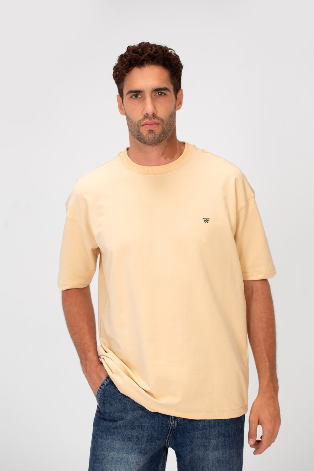 Men's Tomato Basic Regular Fit Round Neck Melton T-Shirt