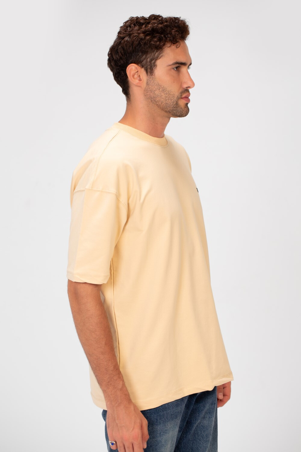 Men's Tomato Basic Regular Fit Round Neck Melton T-Shirt