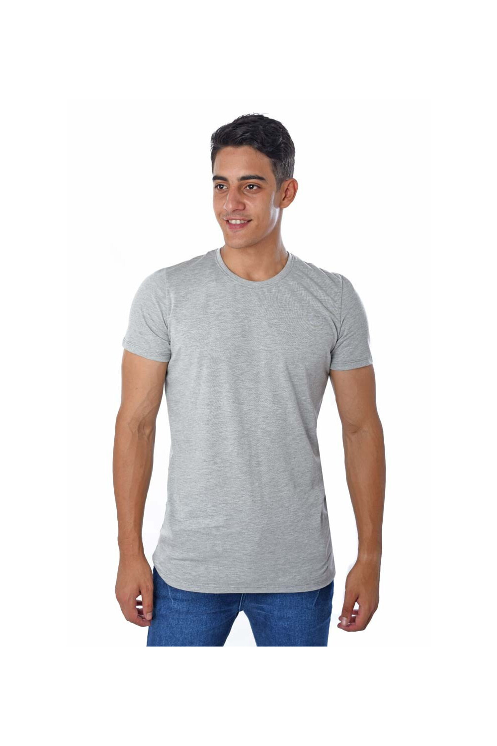 Men's Back Printed Cotton Rounded Neck T-shirt