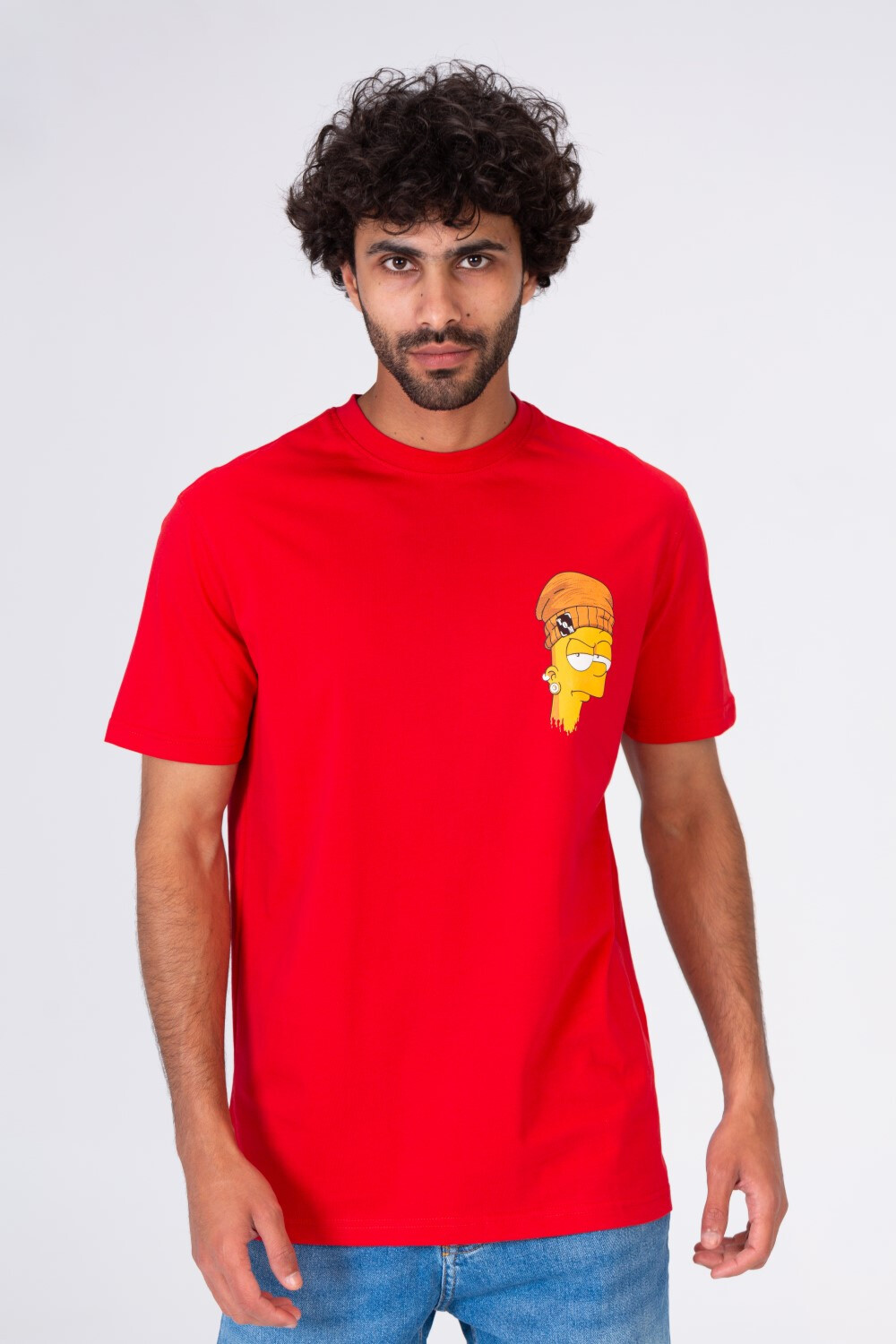Mens Comfortable Printed Crew Neck T-shirt