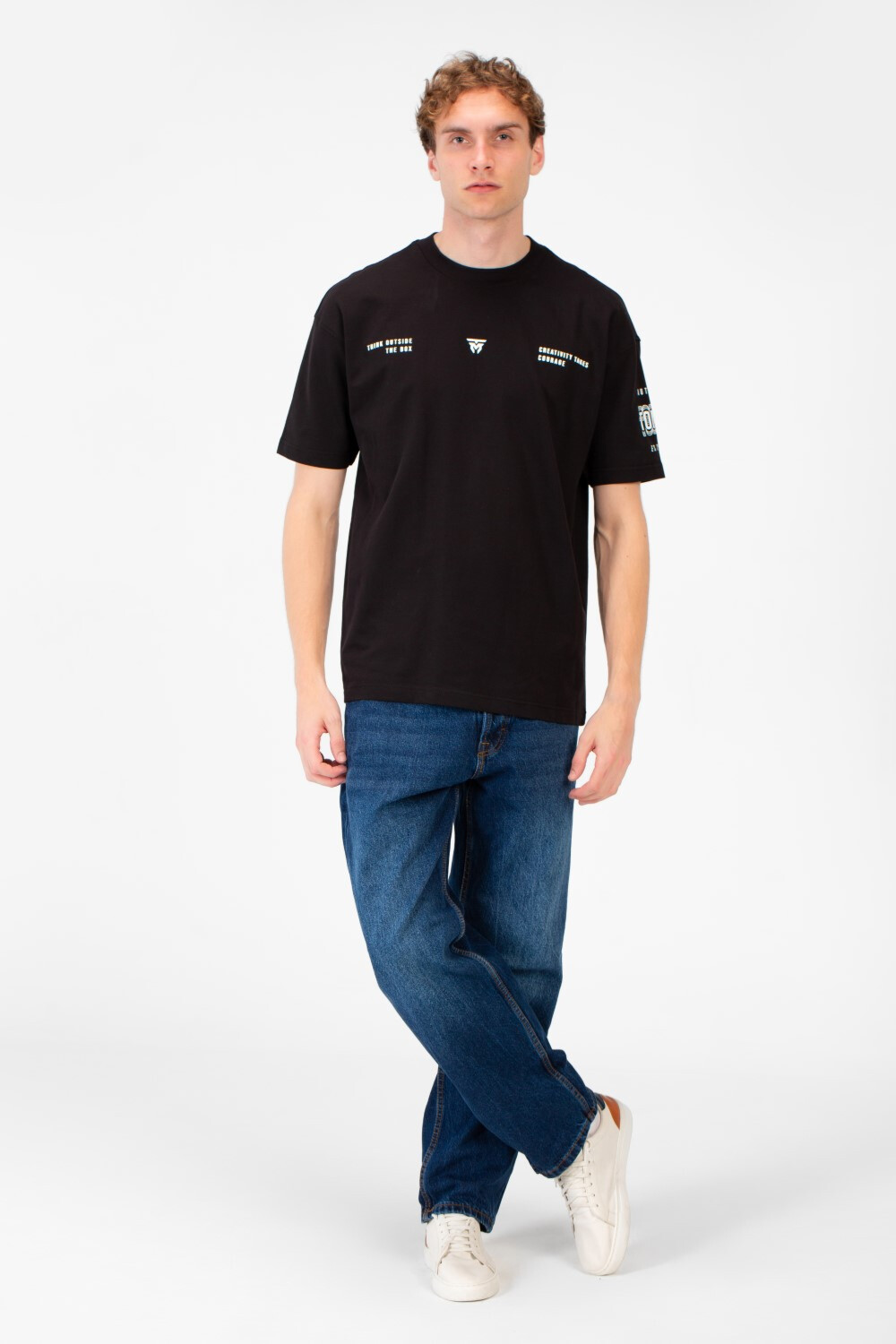 Men's Summer Melton Creativity Print Regular Fit T-Shirt