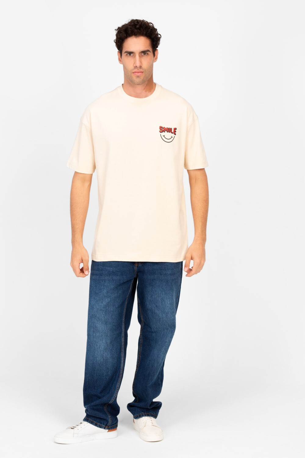 Men's Round Printed Regular Fit T-Shirt