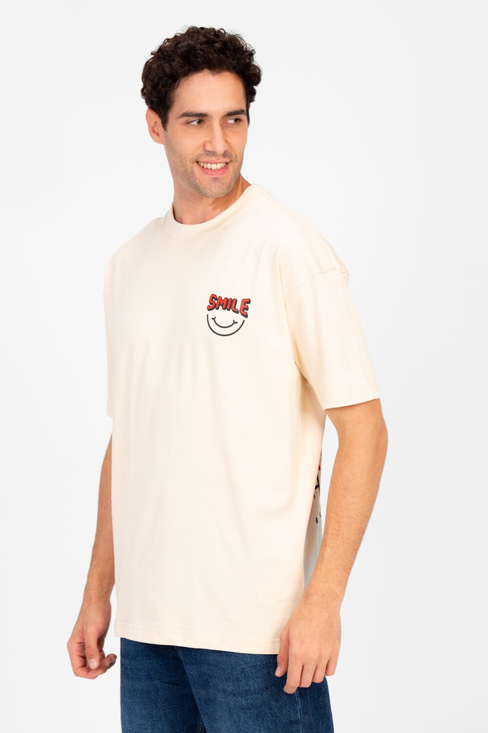 Men's Round Printed Regular Fit T-Shirt