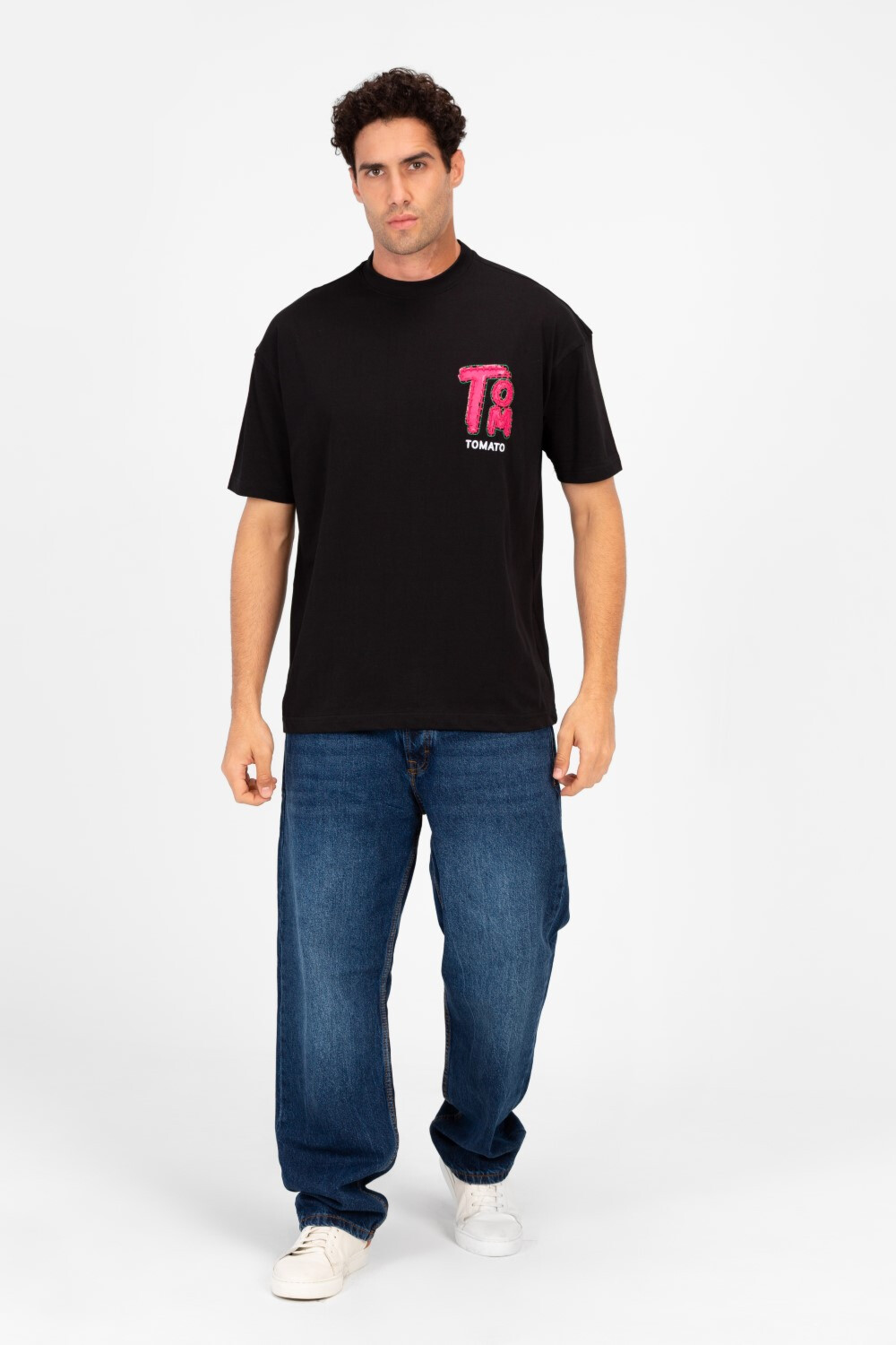 Men's Tomato Print Regular Fit T-Shirt