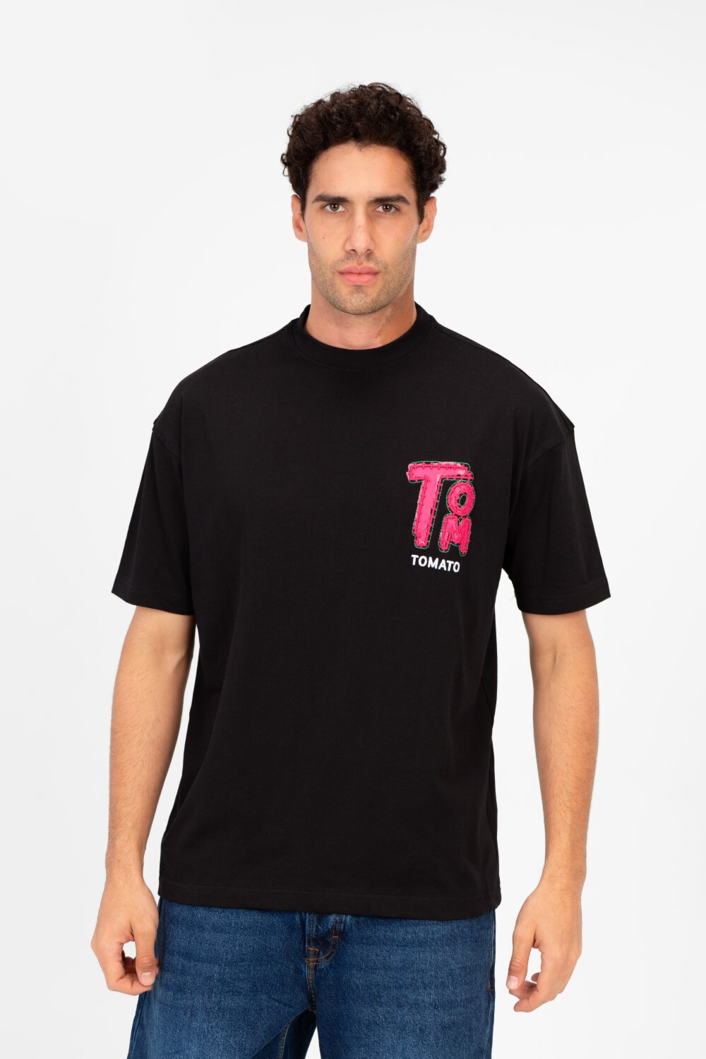 Men's Tomato Print Regular Fit T-Shirt