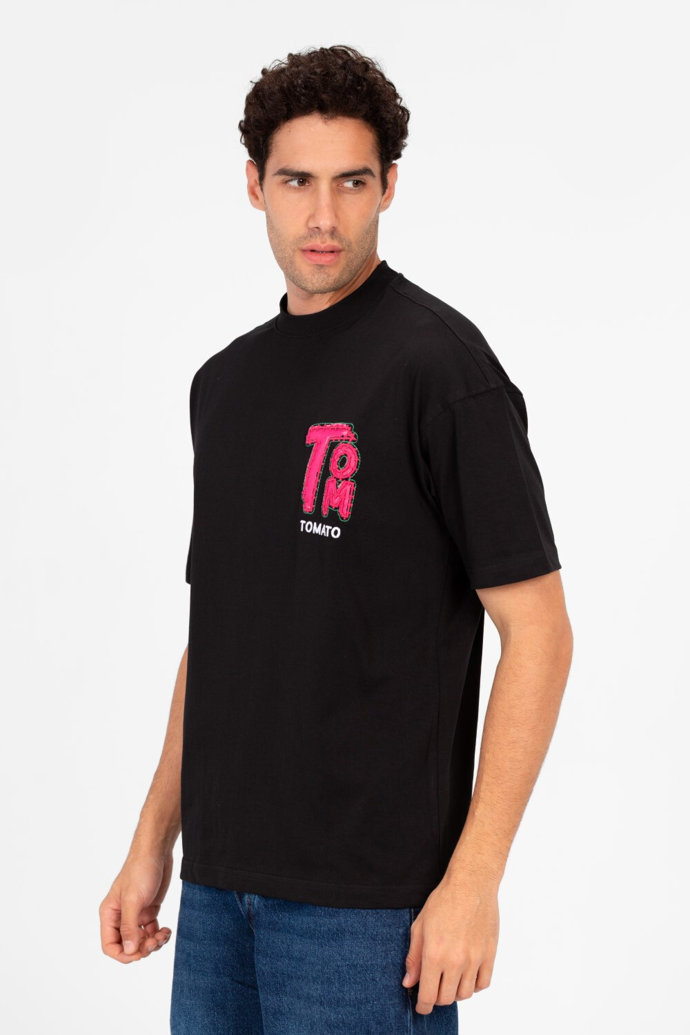 Men's Tomato Print Regular Fit T-Shirt