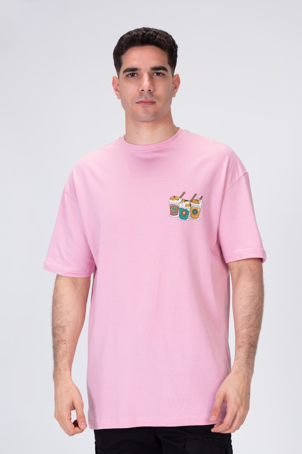 Mens Half Sleeve Cotton T-shirt Printed On The Front And Back