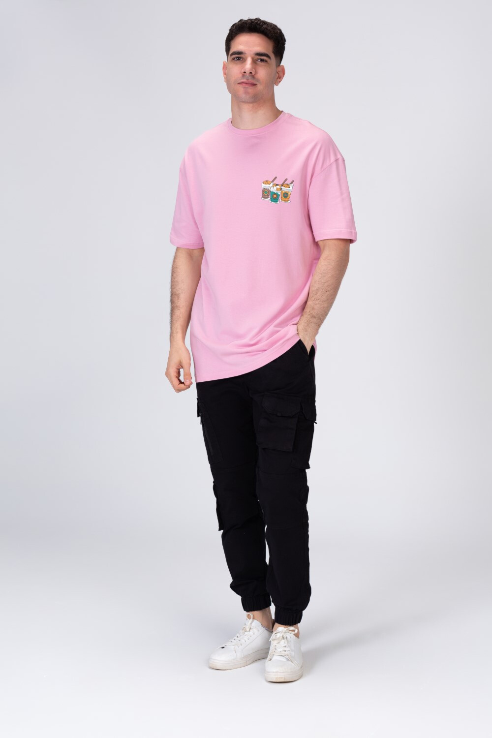 Mens Half Sleeve Cotton T-shirt Printed On The Front And Back
