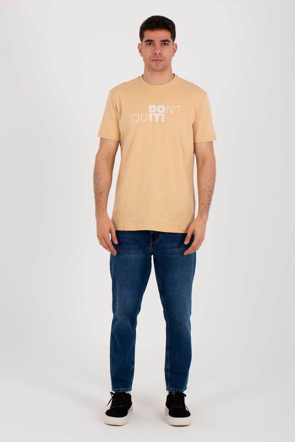 Mens Slim Fit Half Sleeves T-shirt With Round Neck And Front Print