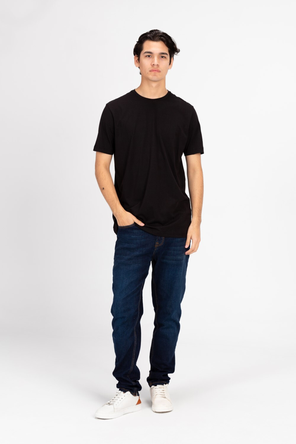 Men's Slim Fit T-shirt Printed On The Back In Single Lycra Material
