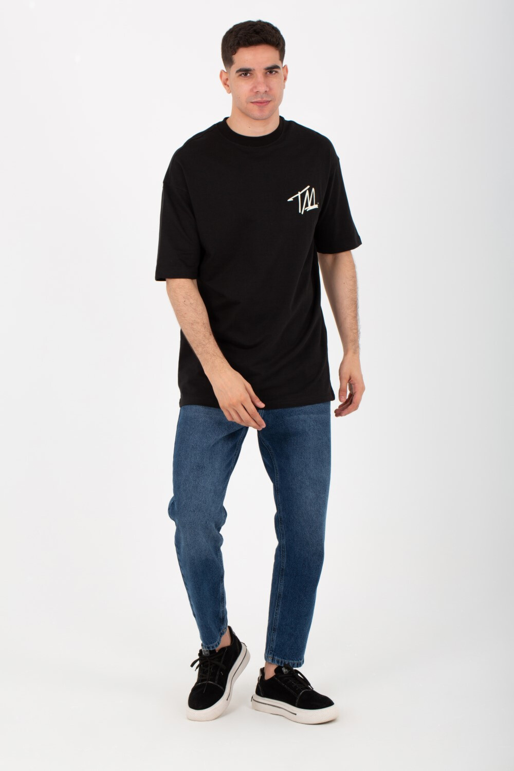 Mens Milton Round Neck Half Sleeves T-Shirt Printed On The Front And Back