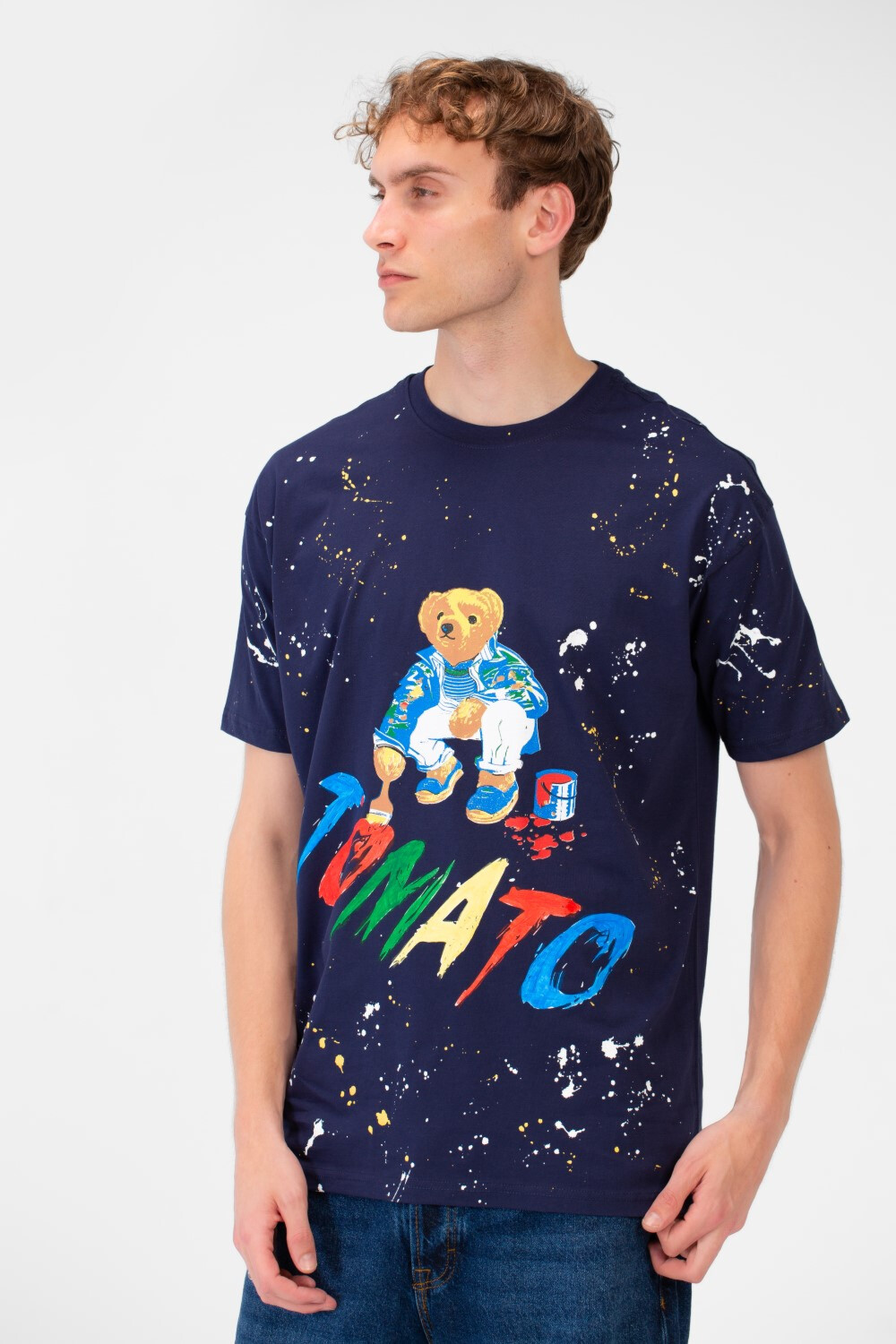 Men's Regular Fit Graphic Print Short Sleeve Crew Neck T-Shirt
