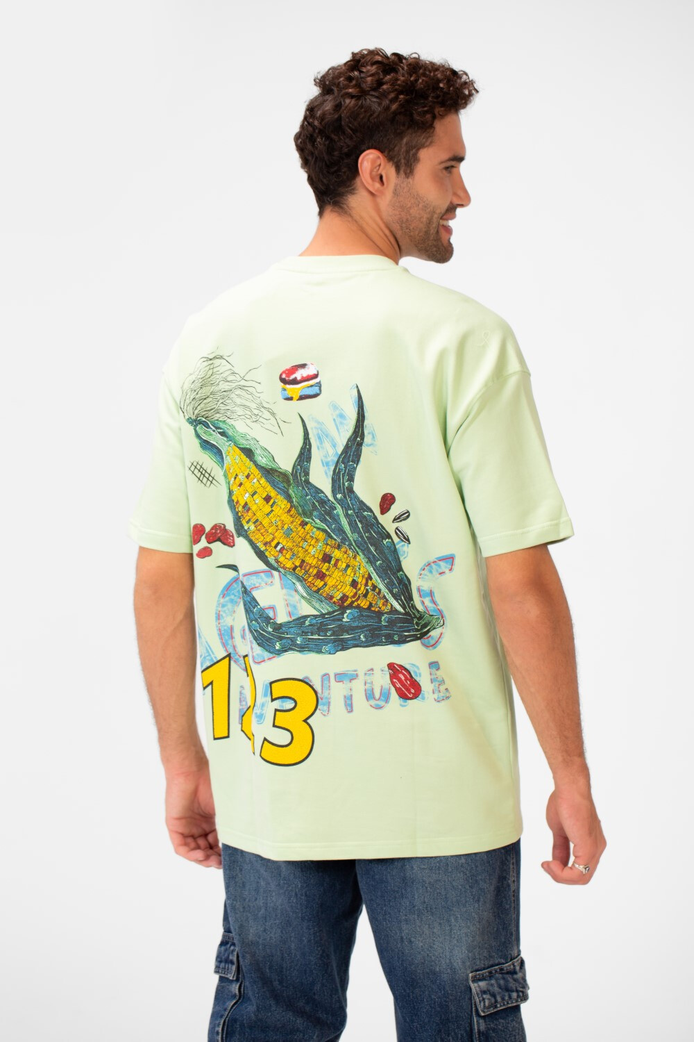Men's Printed Round Neck Short Sleeve Summer Melton Regular Fit T-shirt
